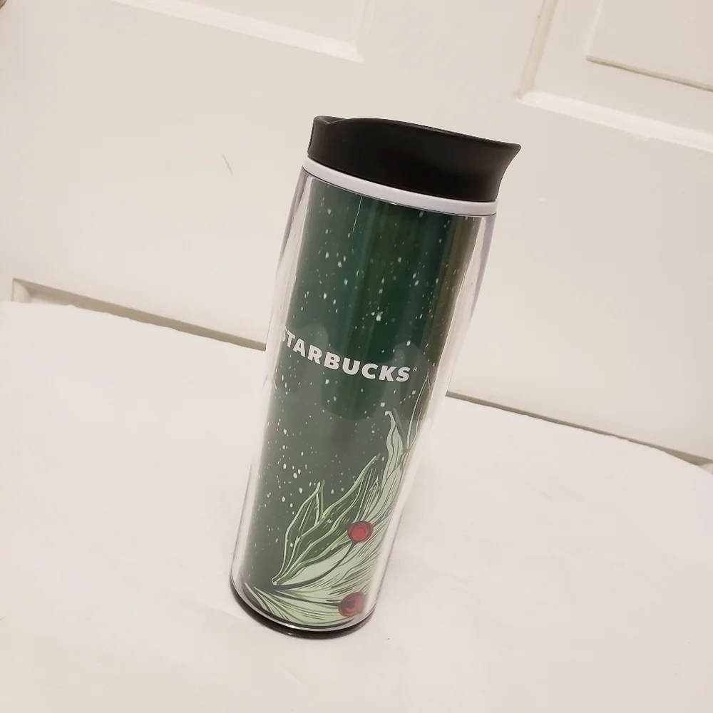Starbucks 2020 Mistletoe Green Holiday Travel Mug with lid